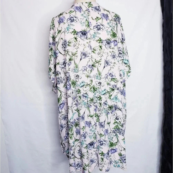 I Love JOAH Kimono Swimsuit Coverup Sheer Pink Floral - Picture 2 of 12